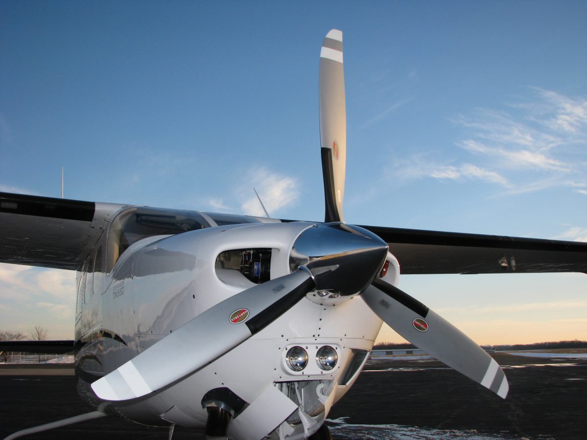 Aircraft Propeller on a Cessna airplane