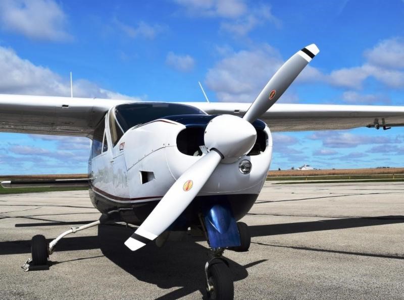 hartzell 2-blade aircraft propeller on a Cardinal aircraft
