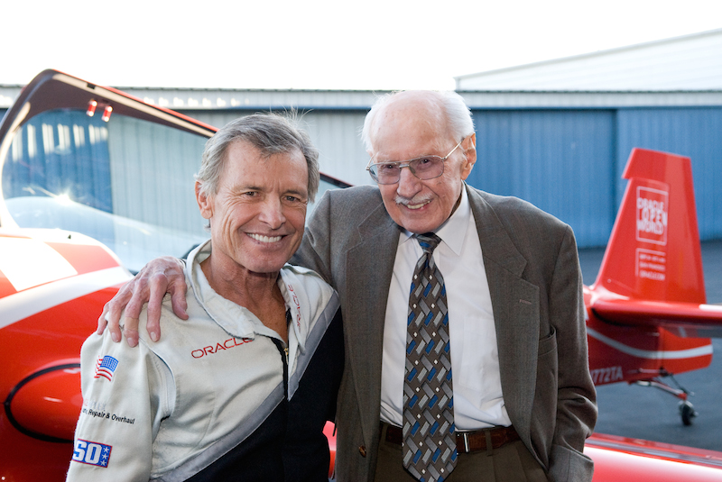 Bob Hoover poses with Sean Tucker