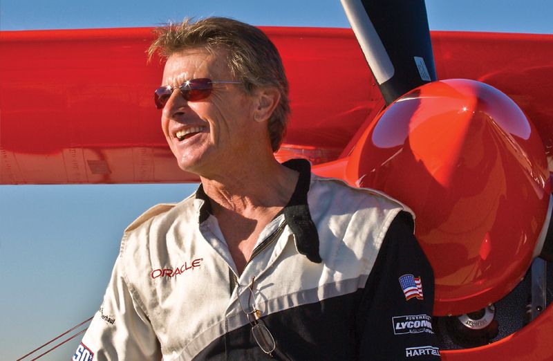 Sean D Tucker with his aircraft